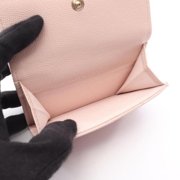 CHANEL Matelasse Tri-fold Wallet in Grained Calfskin Caviar, Women's, Pink - Picture 4 of 7